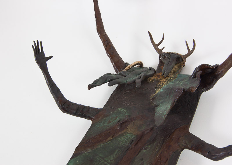Bronze Native American Shaman Sculpture by Bill Worrell