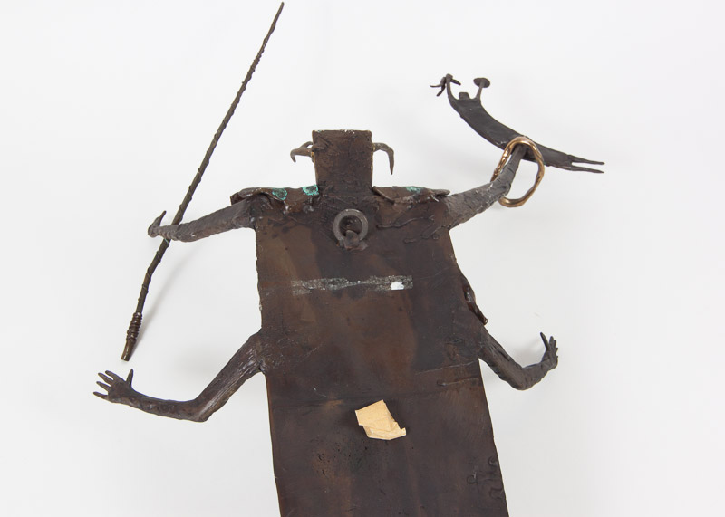 Bronze Native American Shaman Sculpture by Bill Worrell