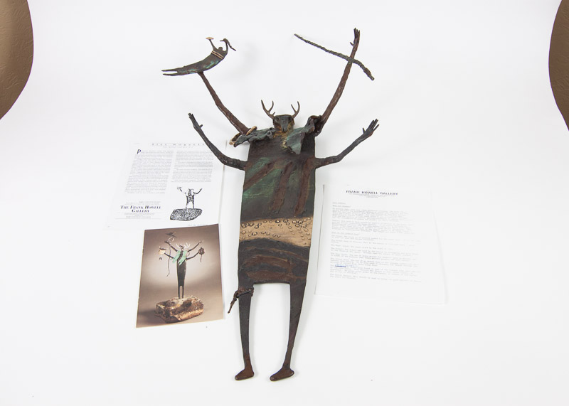 Bronze Native American Shaman Sculpture by Bill Worrell