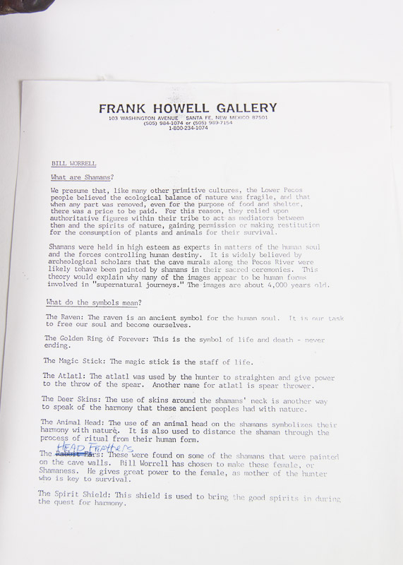 Bronze Native American Shaman Sculpture by Bill Worrell