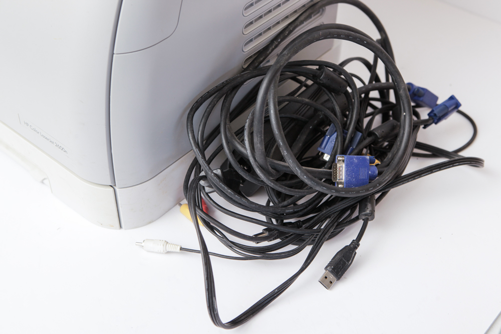 HP LaserJet Printer and Wireless Keyboard