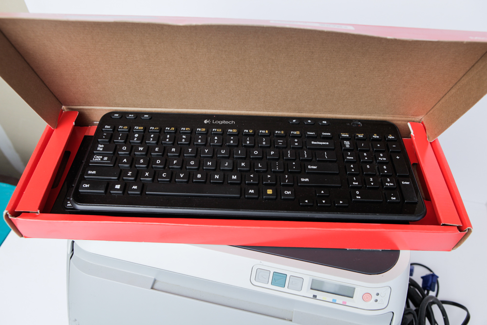 HP LaserJet Printer and Wireless Keyboard