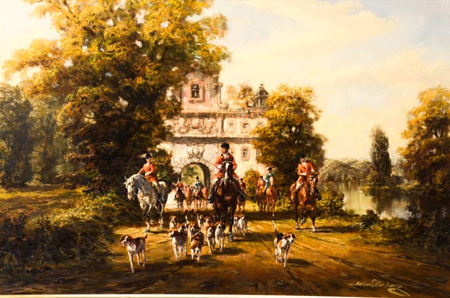 Original Herbert Isenberg Oil on Canvas of Hunters