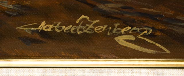 Original Herbert Isenberg Oil on Canvas of Hunters