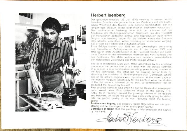 Original Herbert Isenberg Oil on Canvas of Hunters