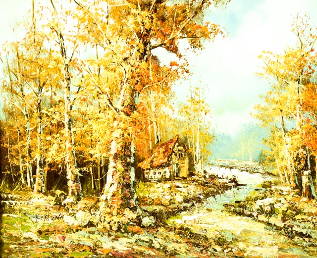 Original Jean Medina Oil on Canvas Landscape