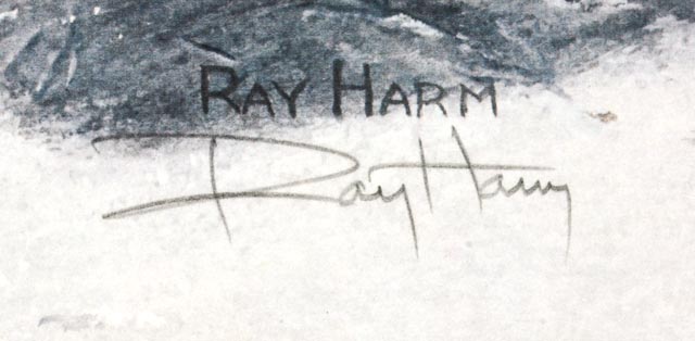 Limited Edition Ray Harm Print "Winter Feeder"