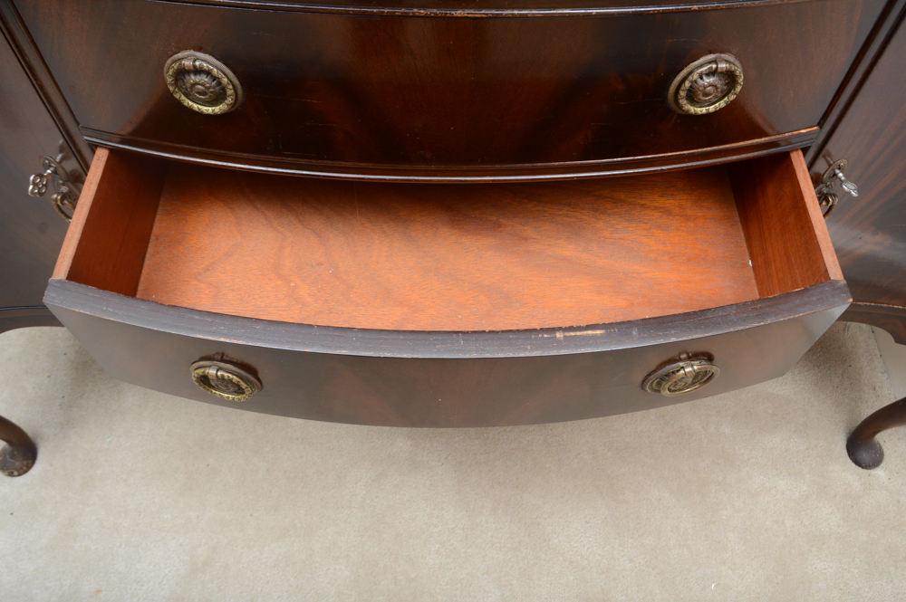 Vintage Flame Mahogany Sideboard Server Buffet