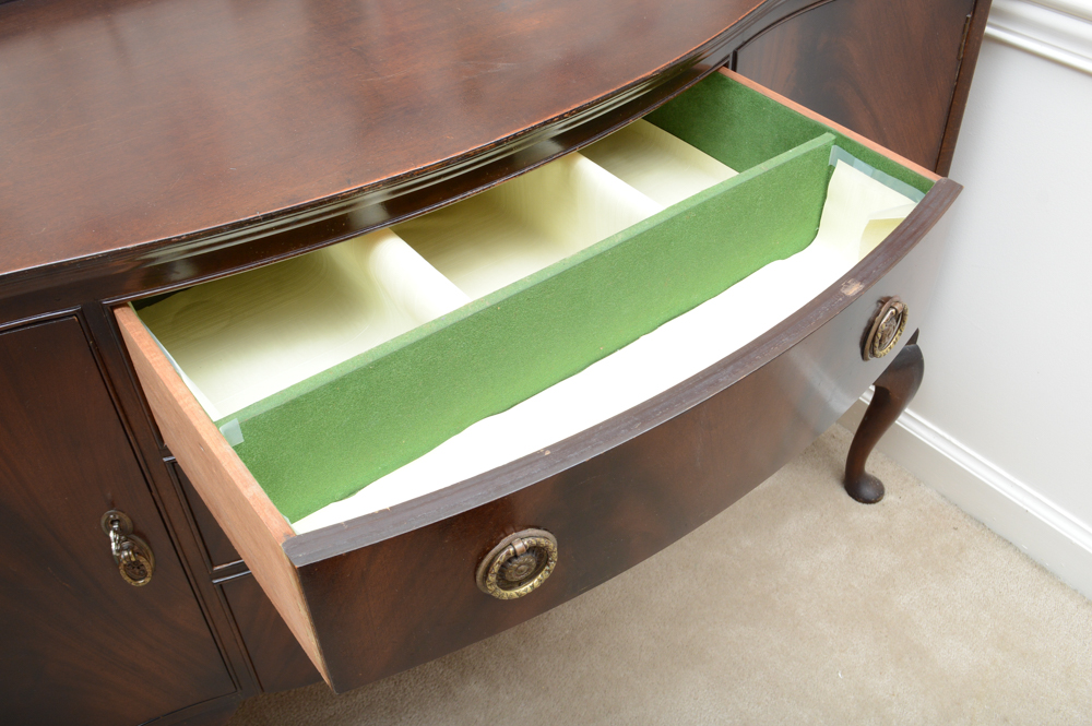 Vintage Flame Mahogany Sideboard Server Buffet