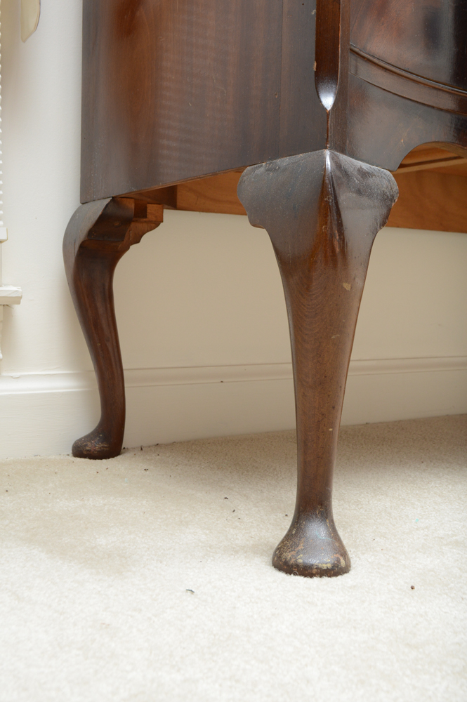 Vintage Flame Mahogany Sideboard Server Buffet
