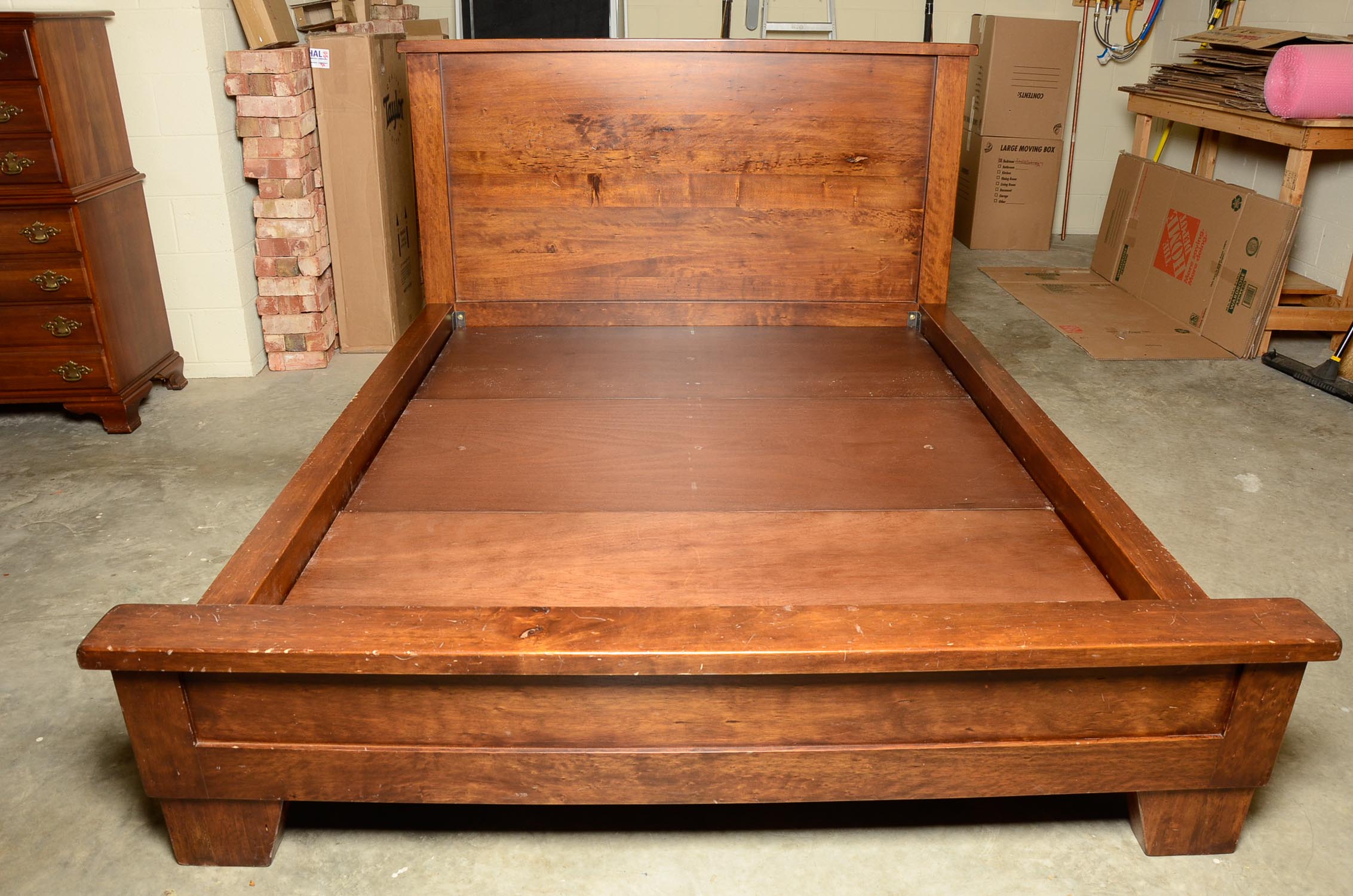 Mahogany Queen Bed Frame by Pottery Barn