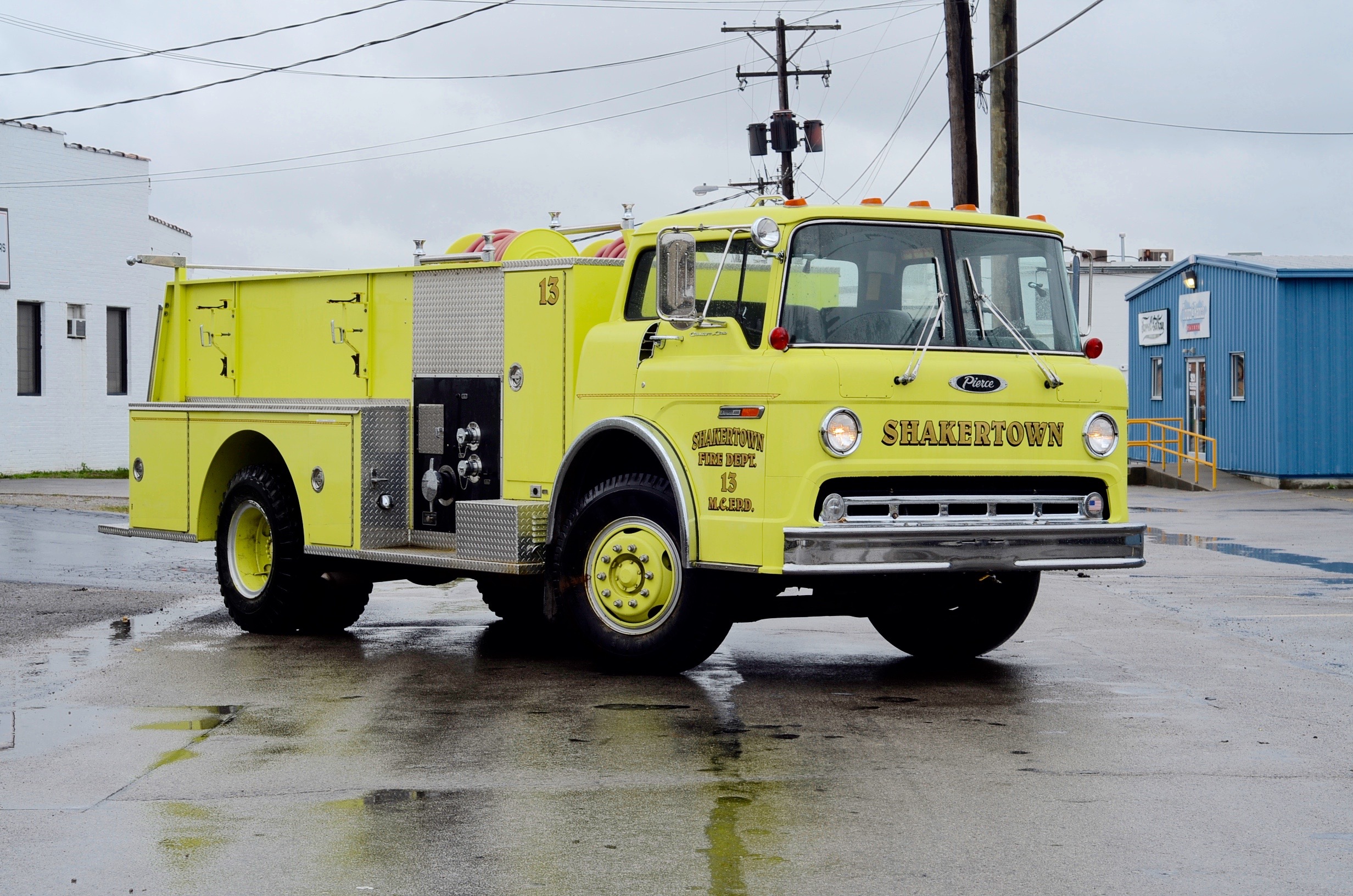 1985 Ford Chartreuse Fire Truck