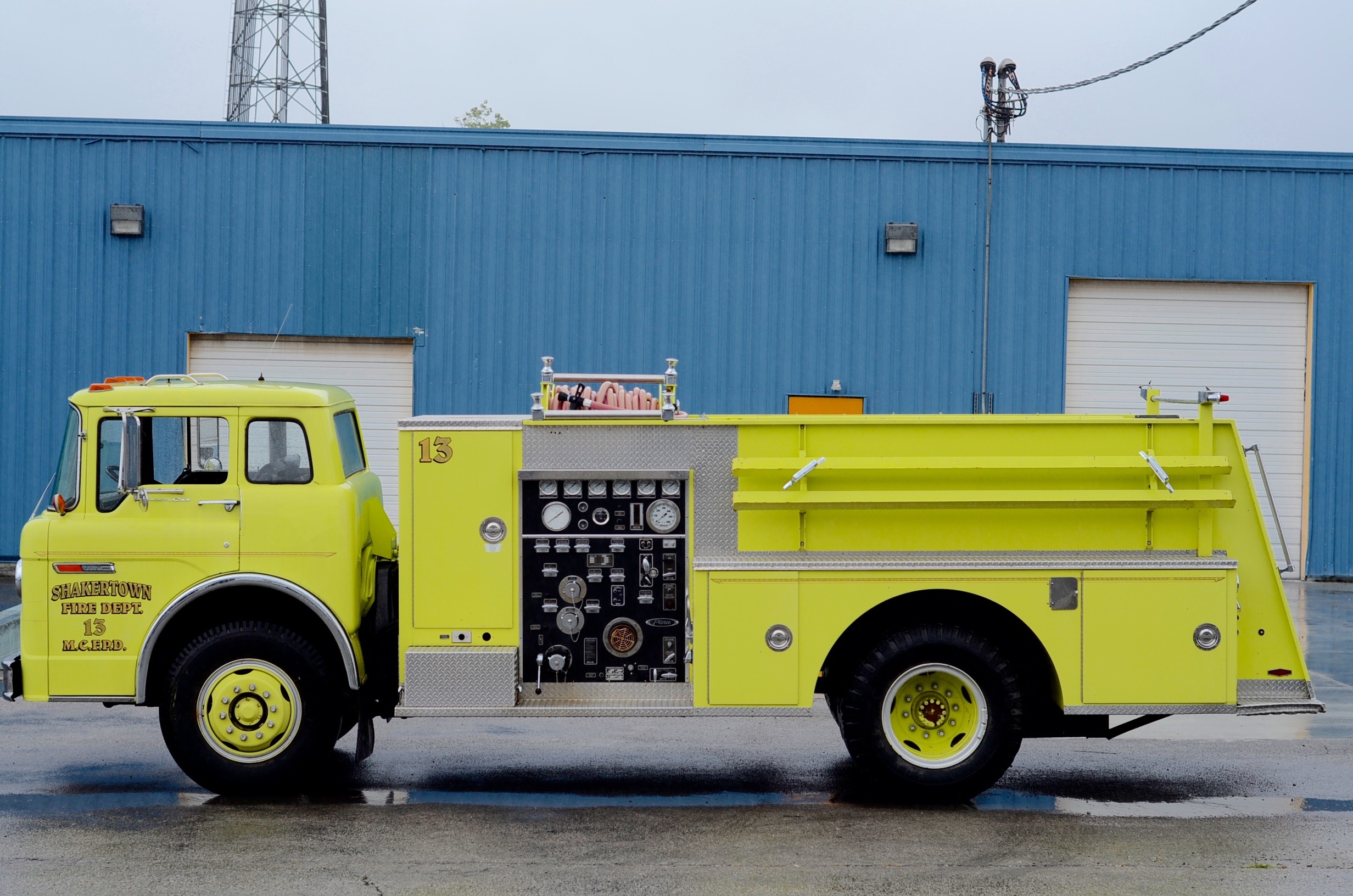 1985 Ford Chartreuse Fire Truck
