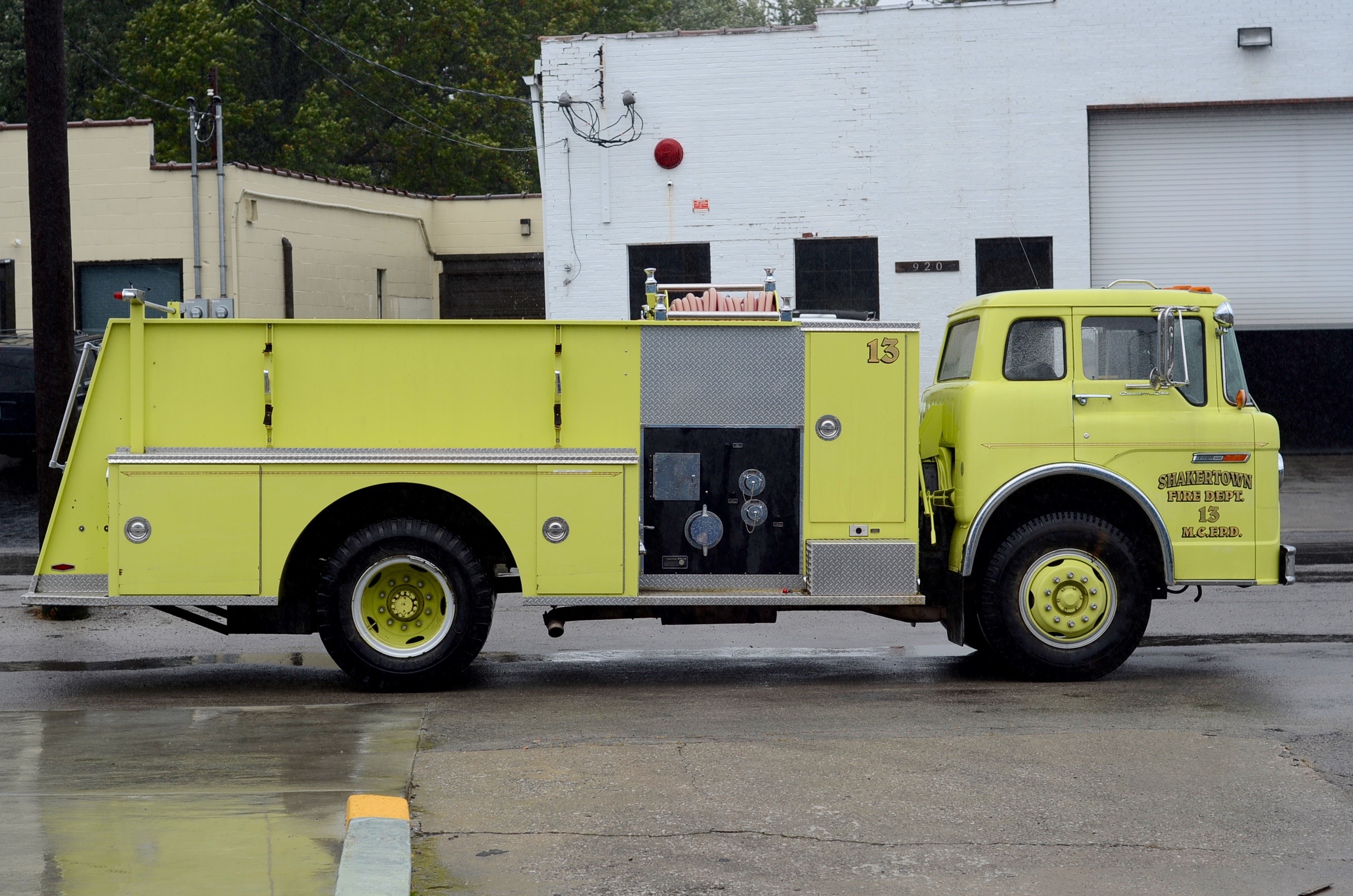 1985 Ford Chartreuse Fire Truck