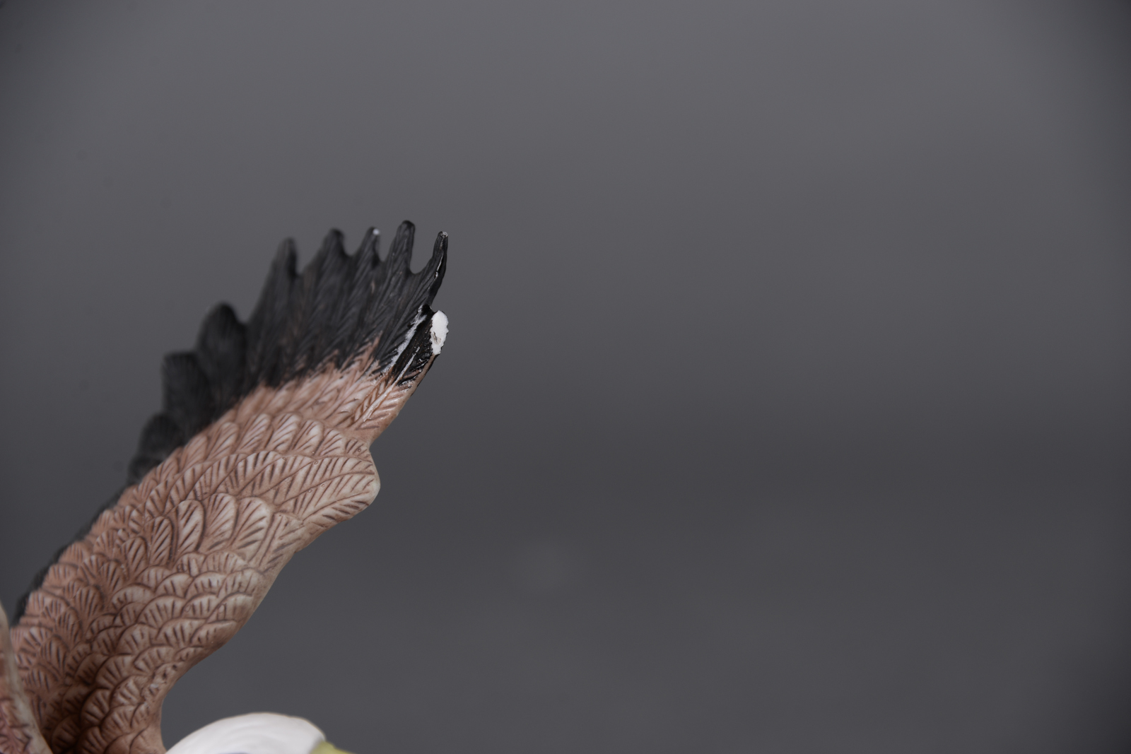 Porcelain Eagle Figurine and Vintage China Plate