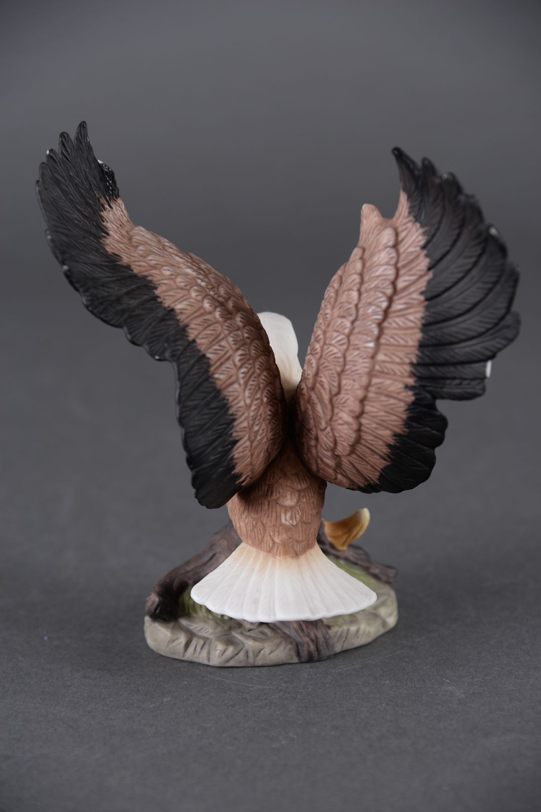 Porcelain Eagle Figurine and Vintage China Plate
