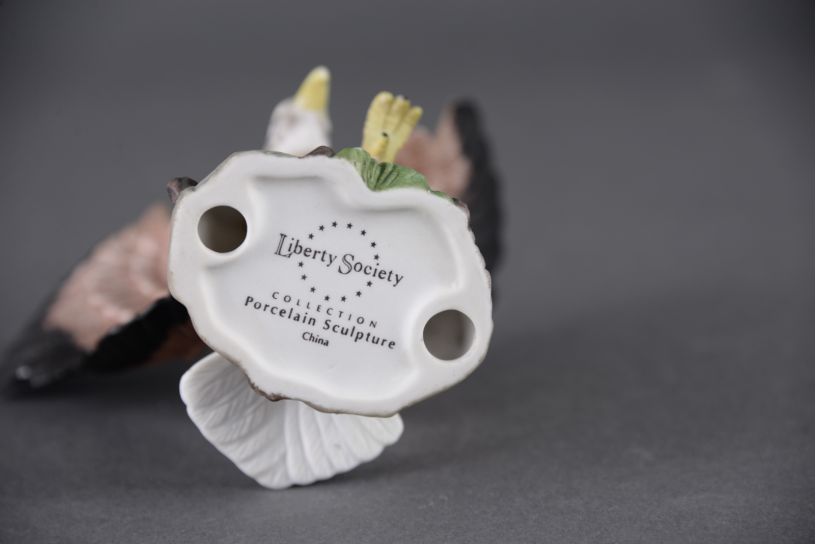 Porcelain Eagle Figurine and Vintage China Plate