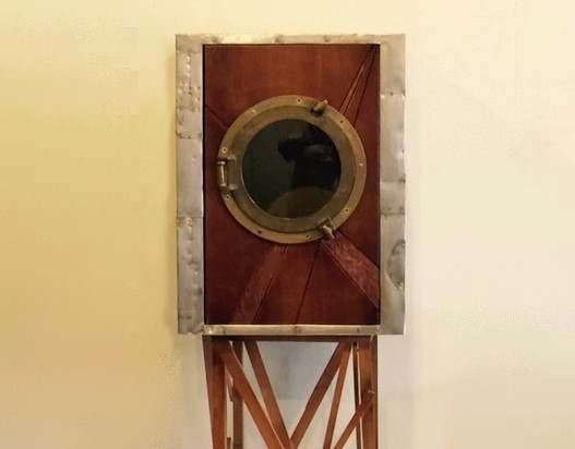 Modology Metal Work Bar Cabinet by Designer Keith Chrapliwy