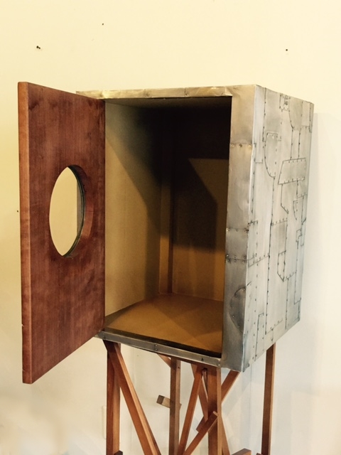 Modology Metal Work Bar Cabinet by Designer Keith Chrapliwy