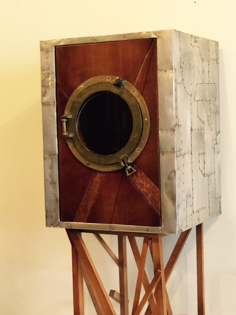 Modology Metal Work Bar Cabinet by Designer Keith Chrapliwy