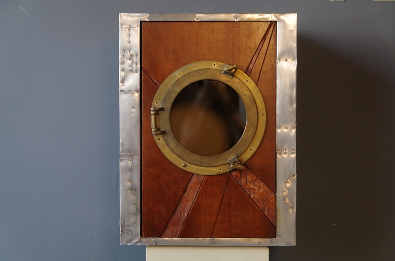 Modology Metal Work Bar Cabinet by Designer Keith Chrapliwy