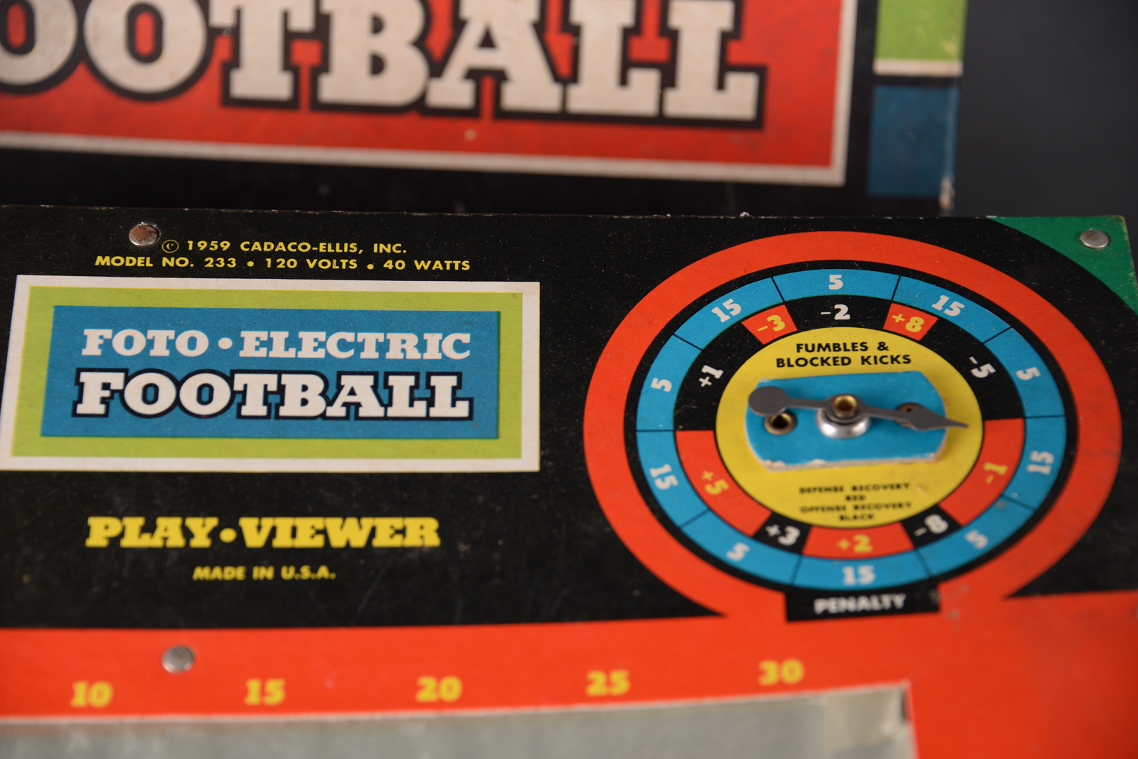 Vintage Foto-Electric Football Game