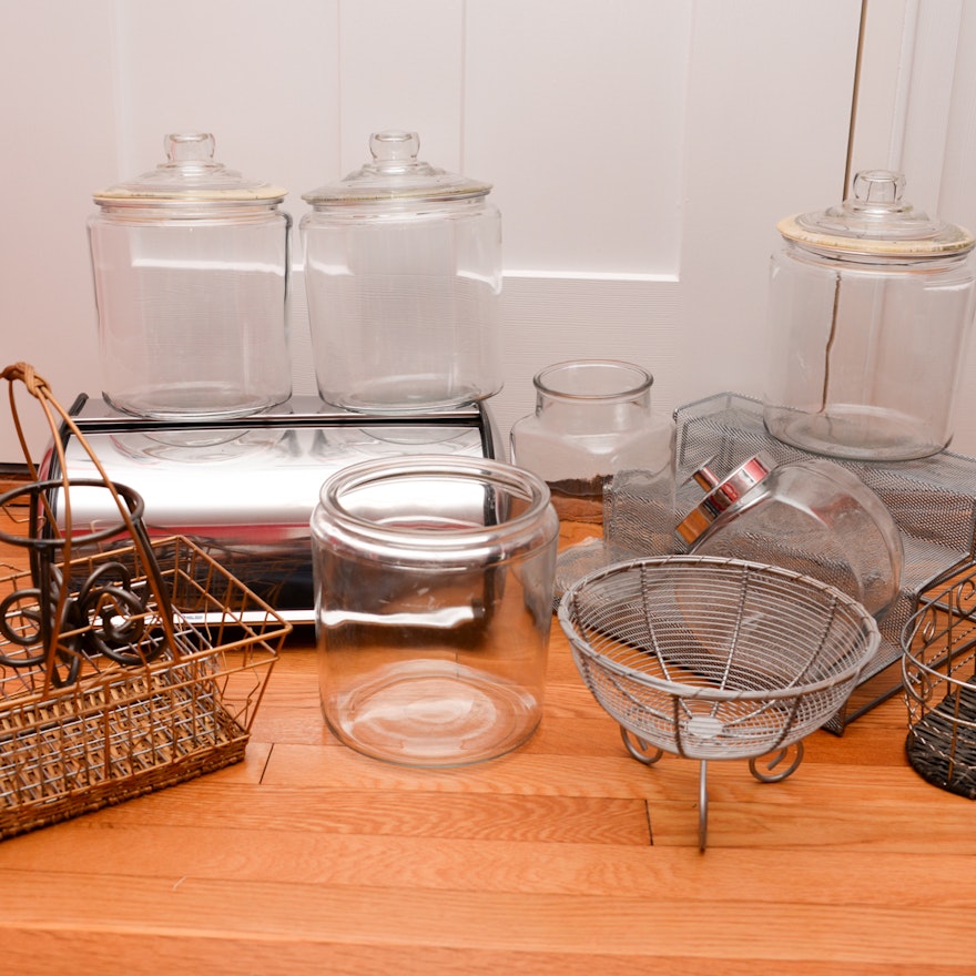 Glass and Metal Storage Items