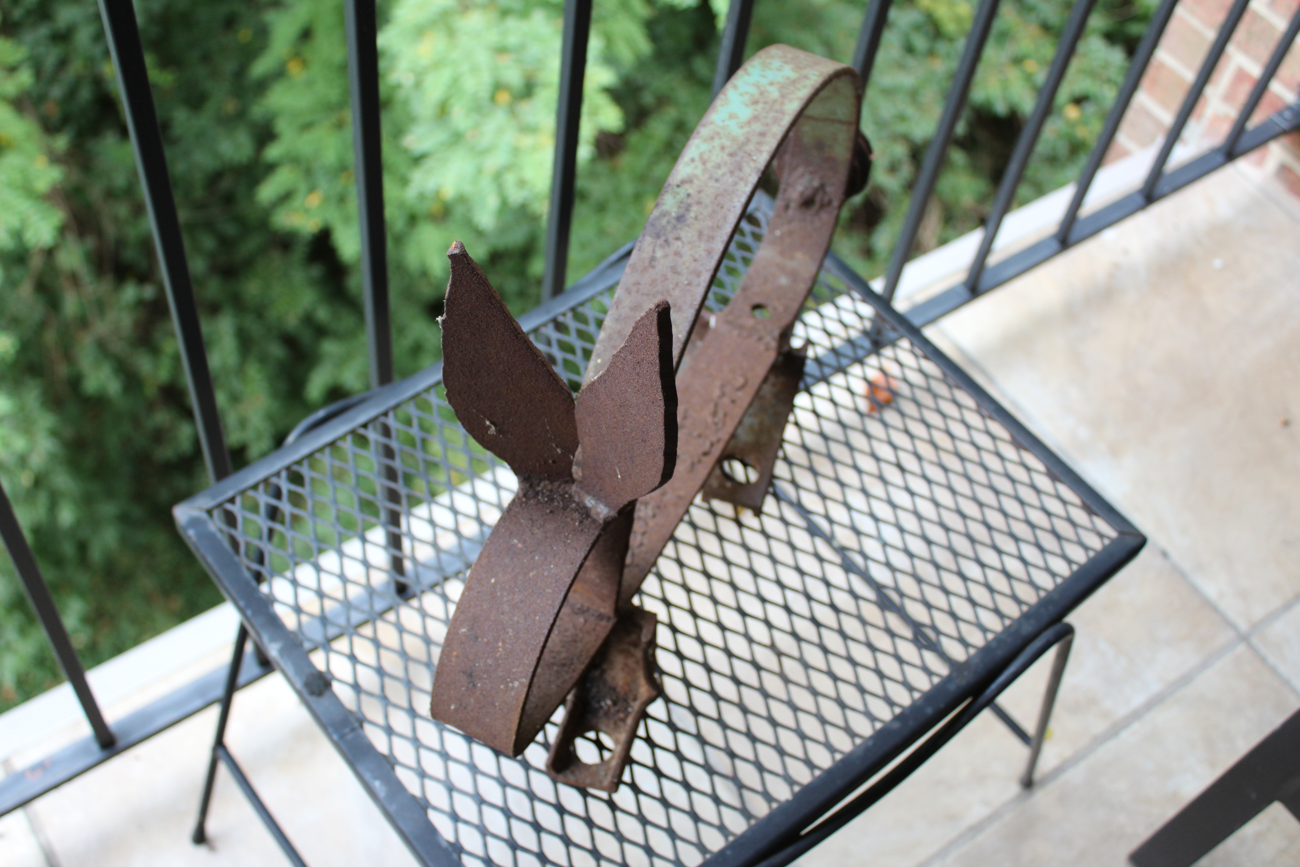 Metal Rabbit Sculpture