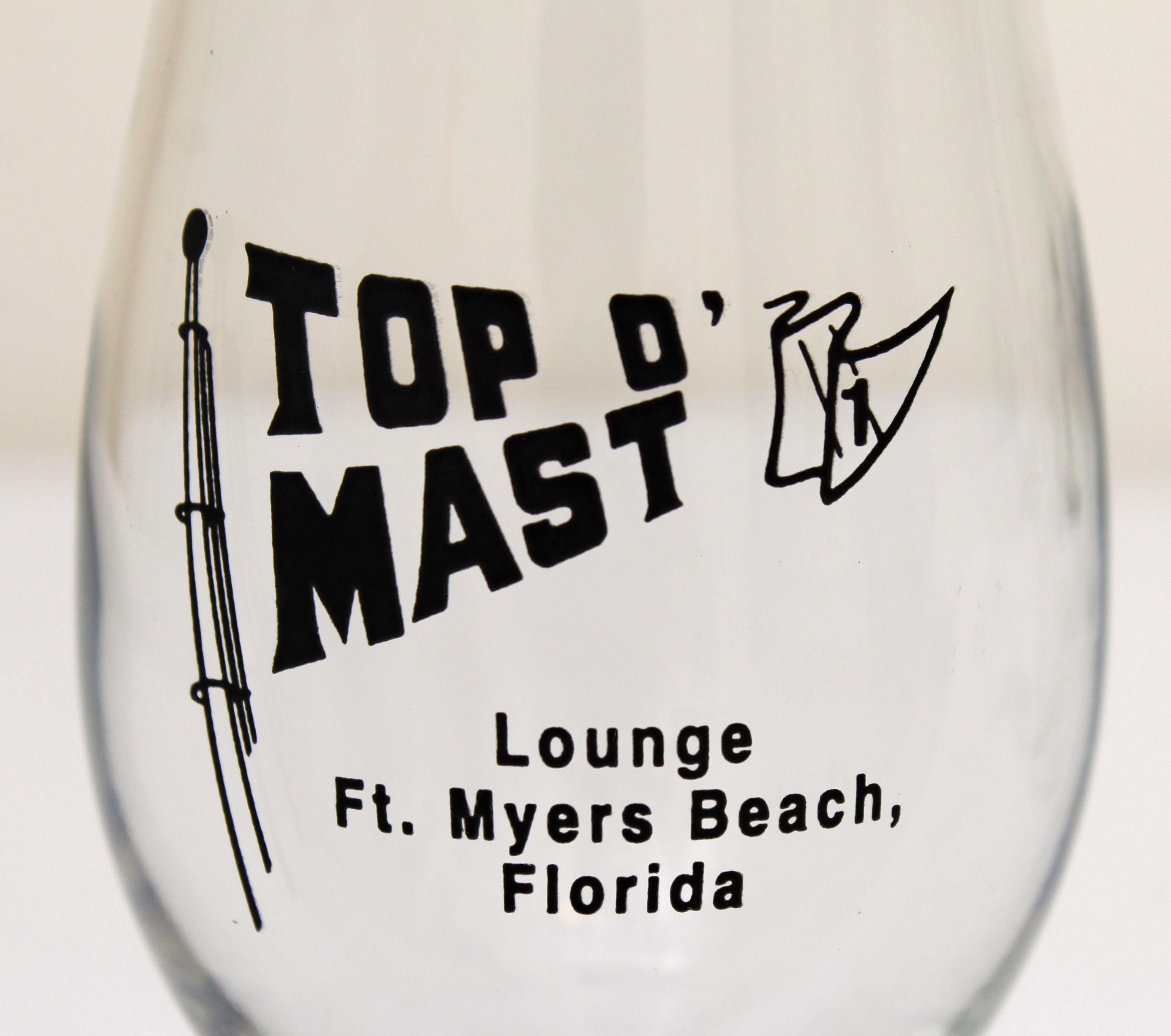 Set of Eight Top O' Mast Hurricane Glasses