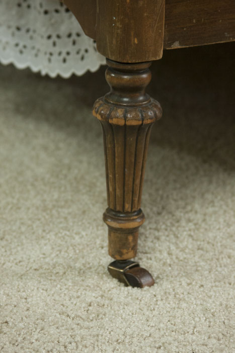 Antique Queen Bed in a Dark Oak Stain