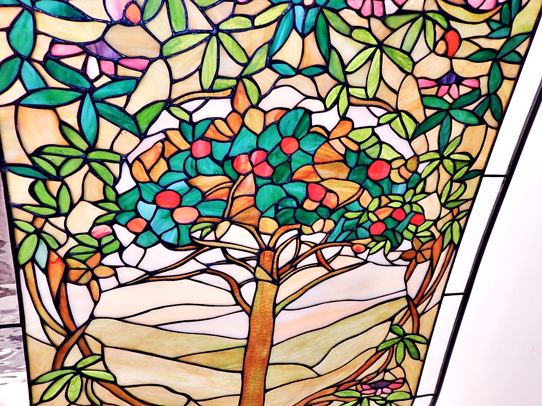 "Tree of Life" Reproduction Stained Glass Hanging Art Window