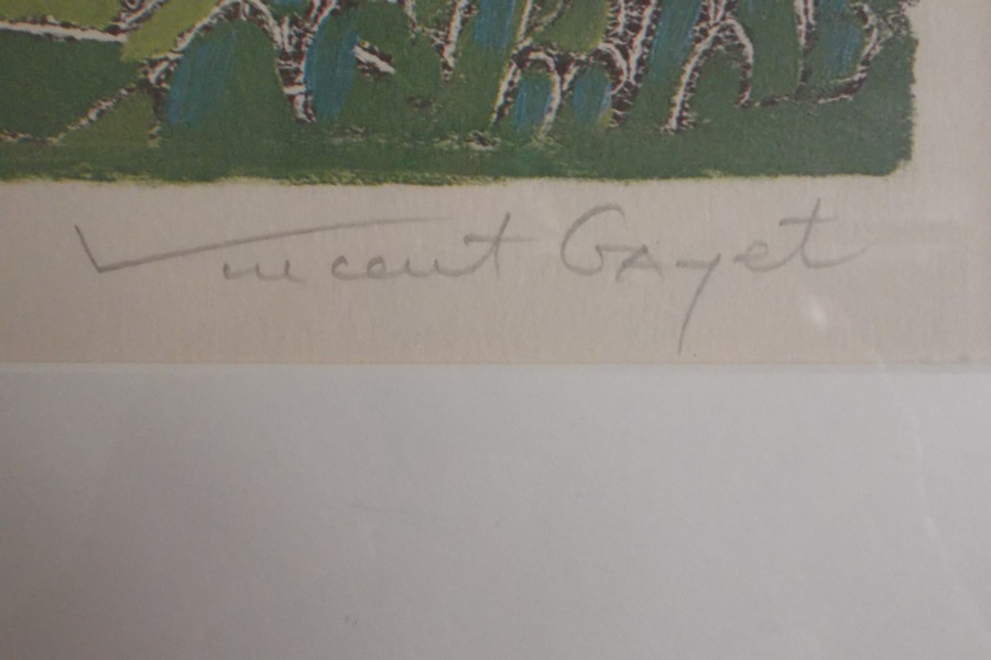 Vincent Gayet Signed Lithograph
