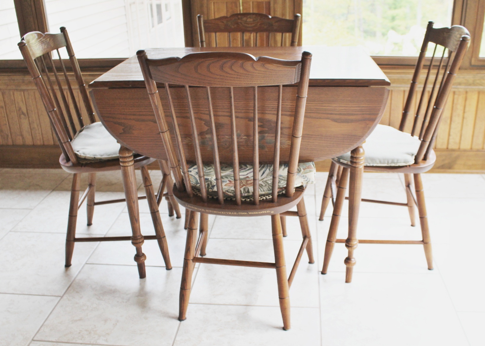 Drop Leaf Hitchcock Dining Set Hitchcock Stenciled Drop Leaf Table