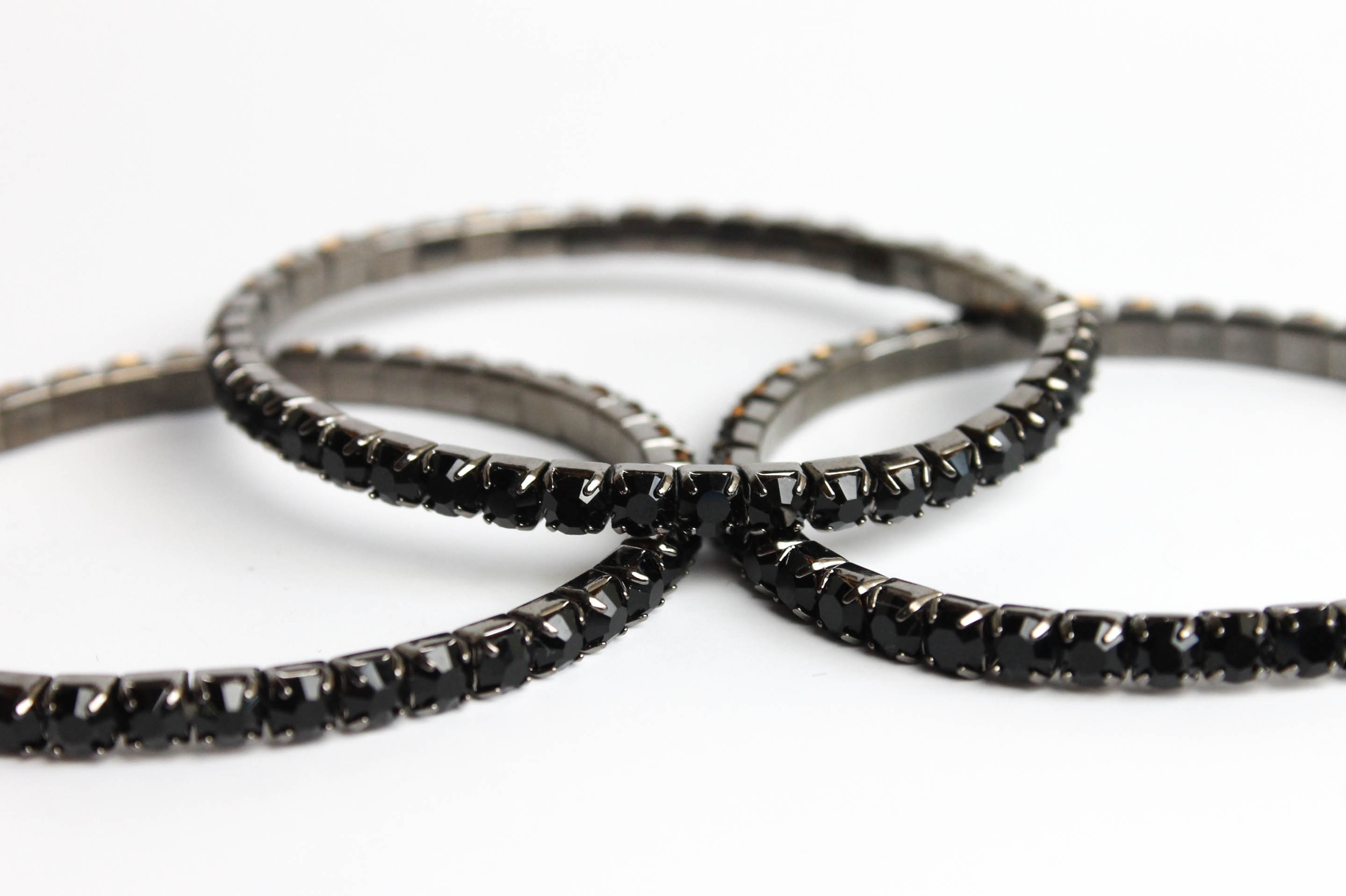 Group of Black and Blingy Fashion Jewelry