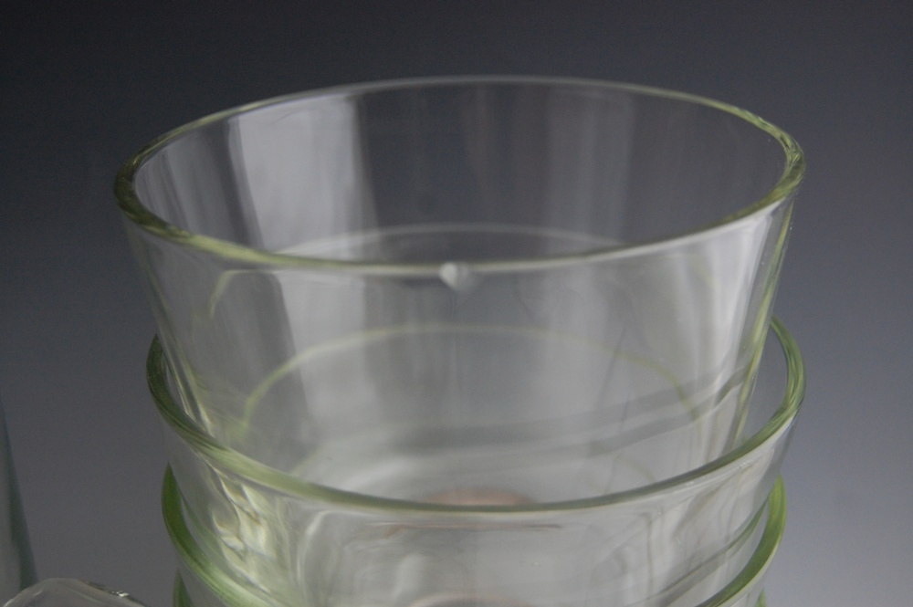 Modern Glassware with Pitchers, Plates and Bowls