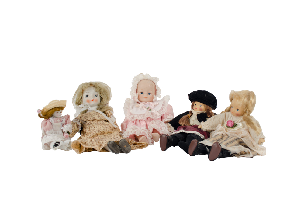 Vintage Porcelain Faced Dolls