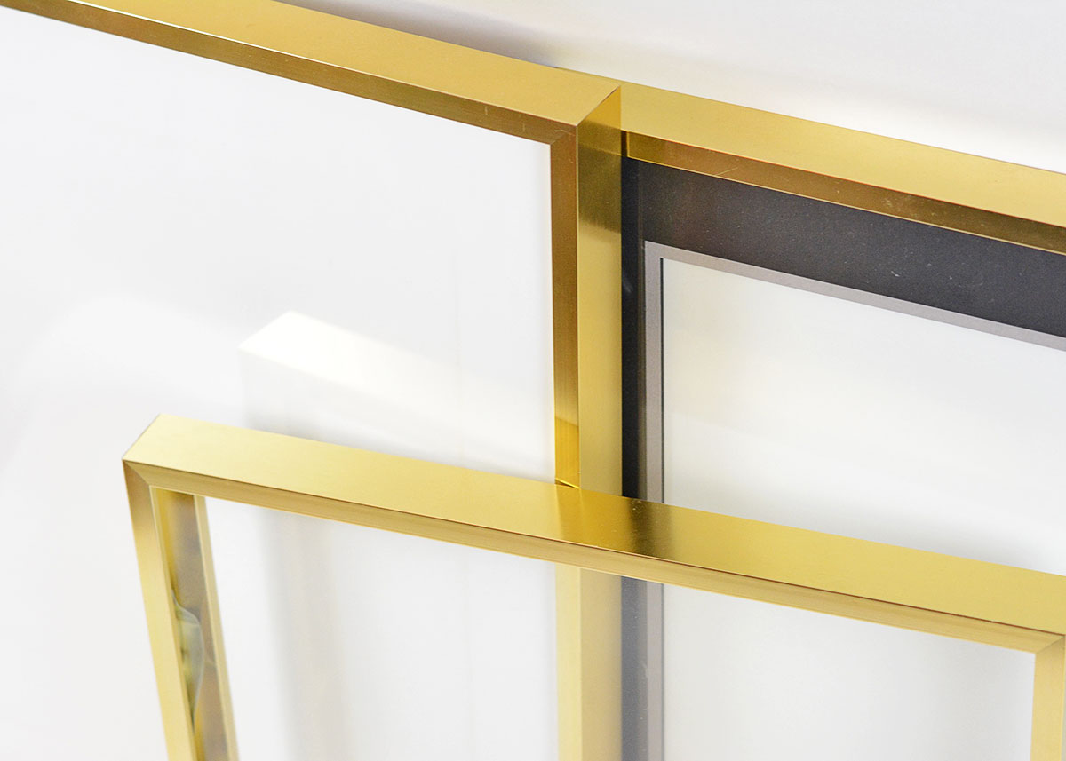 Trio of Matching Modern Brass Frames