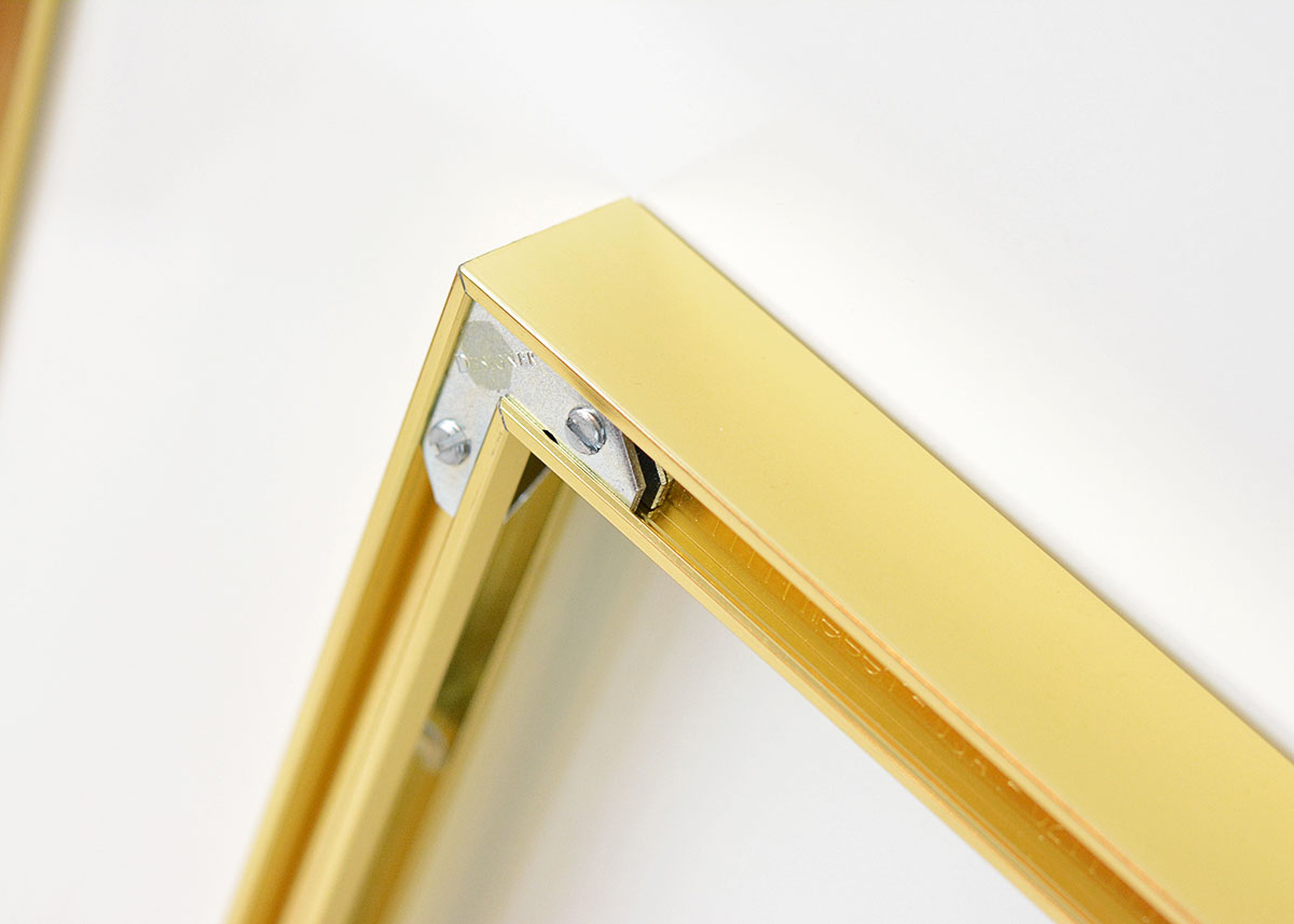 Trio of Matching Modern Brass Frames