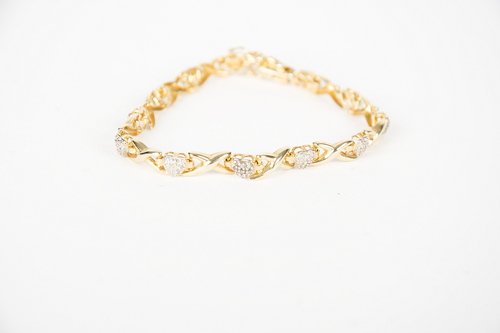 Vermeil Heart Bracelet
