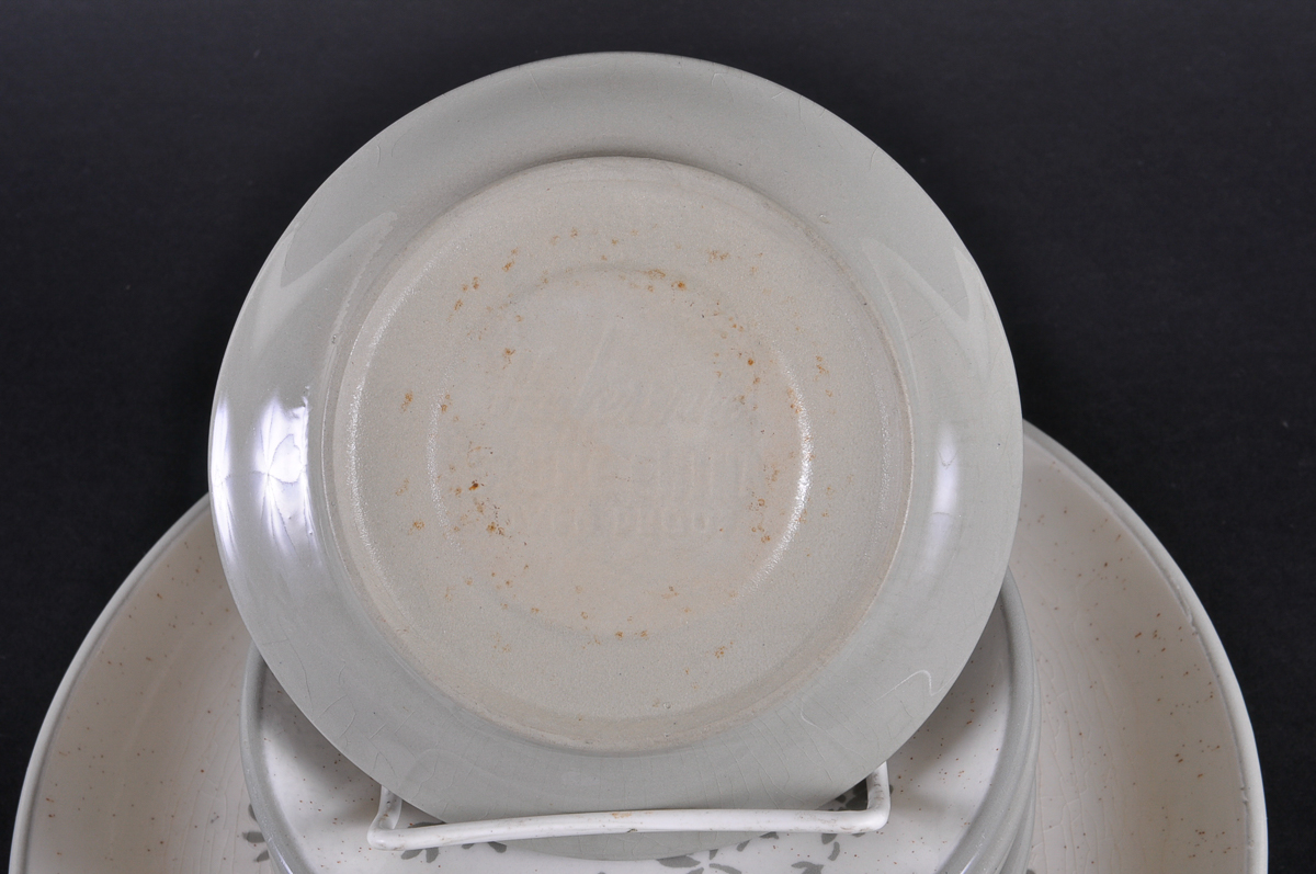 Vintage Harkerware Peacock Stoneware