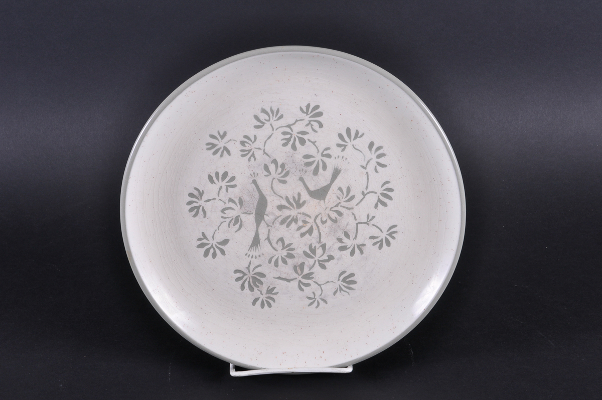 Vintage Harkerware Peacock Stoneware