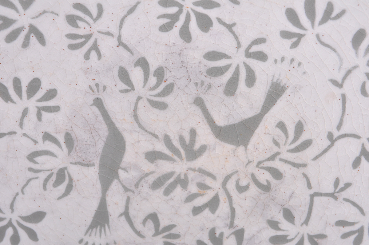 Vintage Harkerware Peacock Stoneware