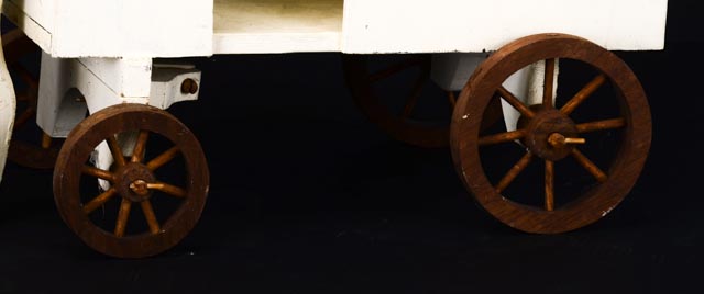 Wooden Handcrafted Wagon and Horse