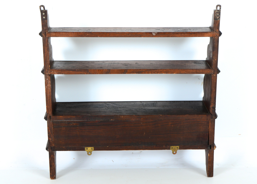 Hand Carved Mahogany Wall Shelf