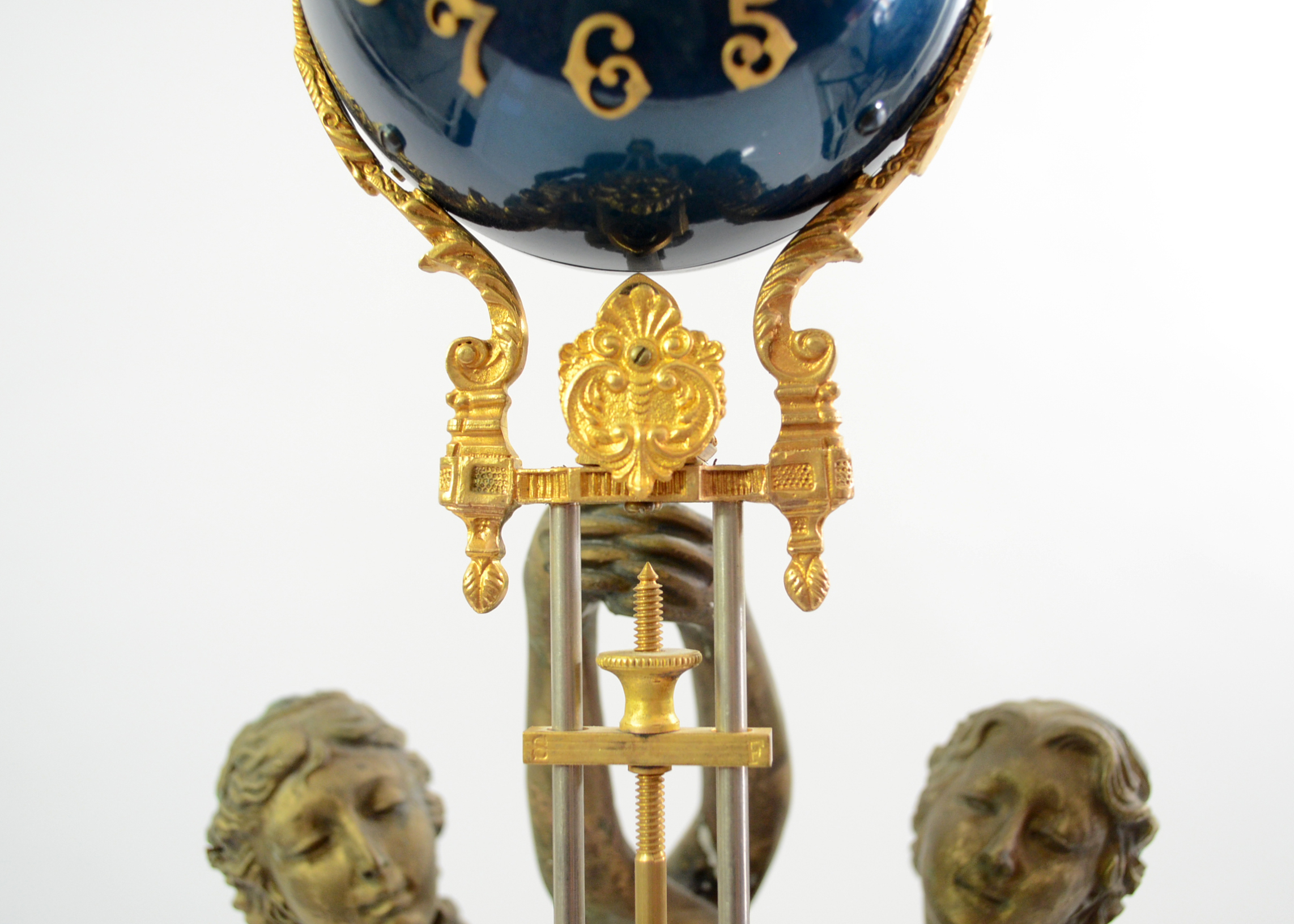Double Swing Arm Clock Featuring Two Women