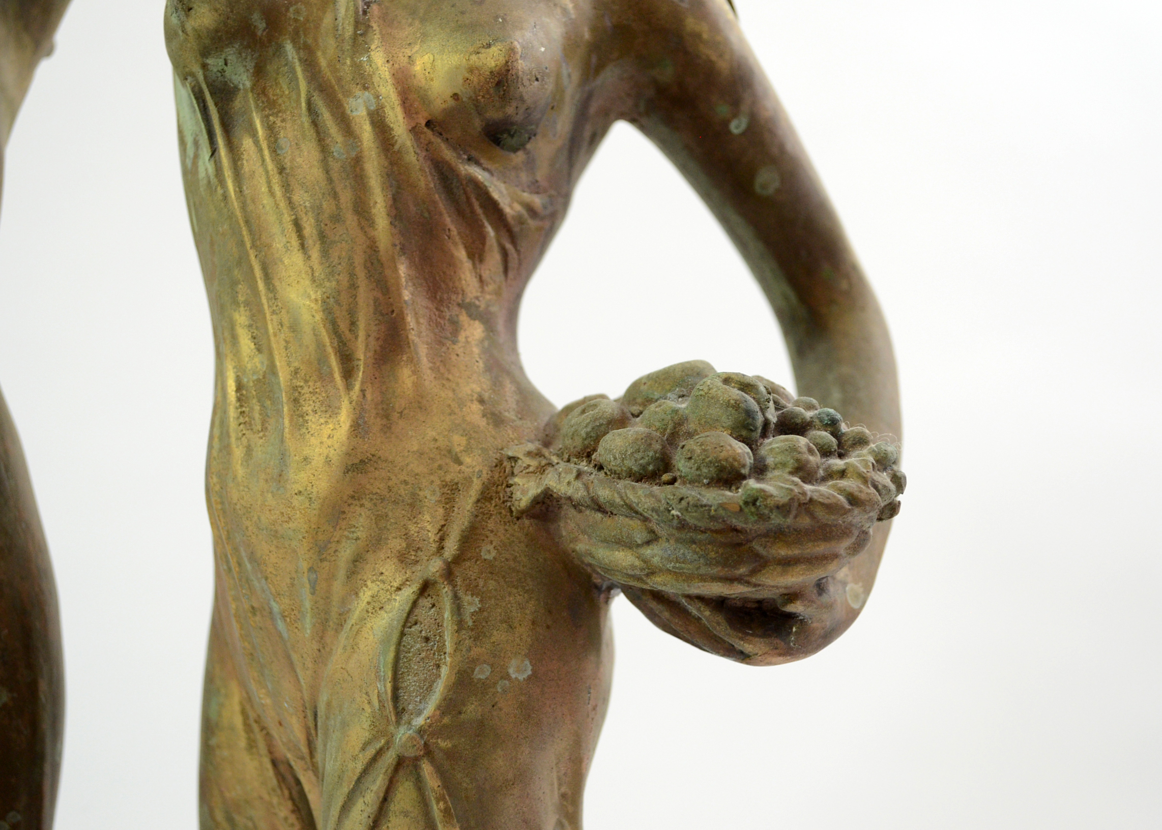 Double Swing Arm Clock Featuring Two Women