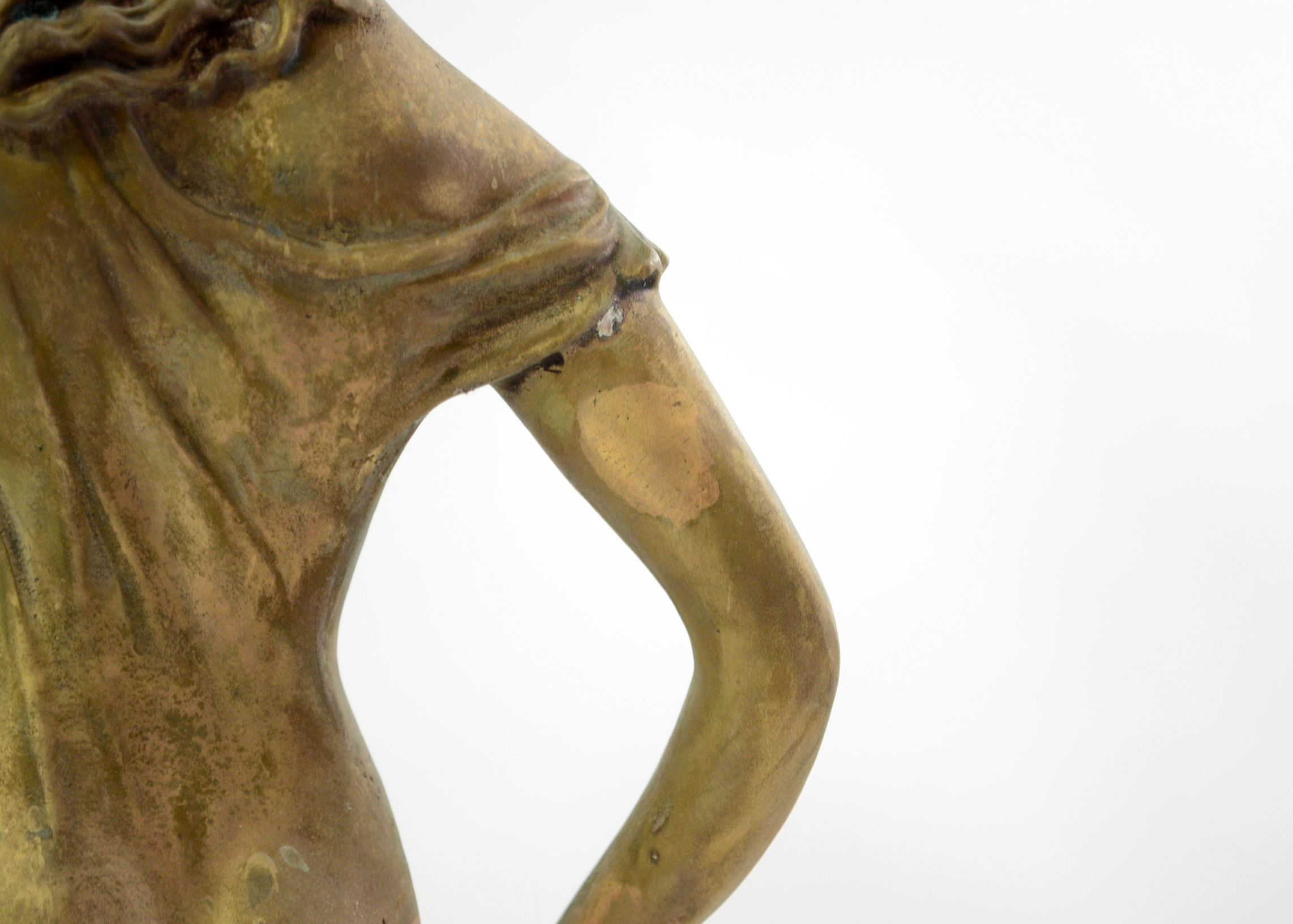 Double Swing Arm Clock Featuring Two Women