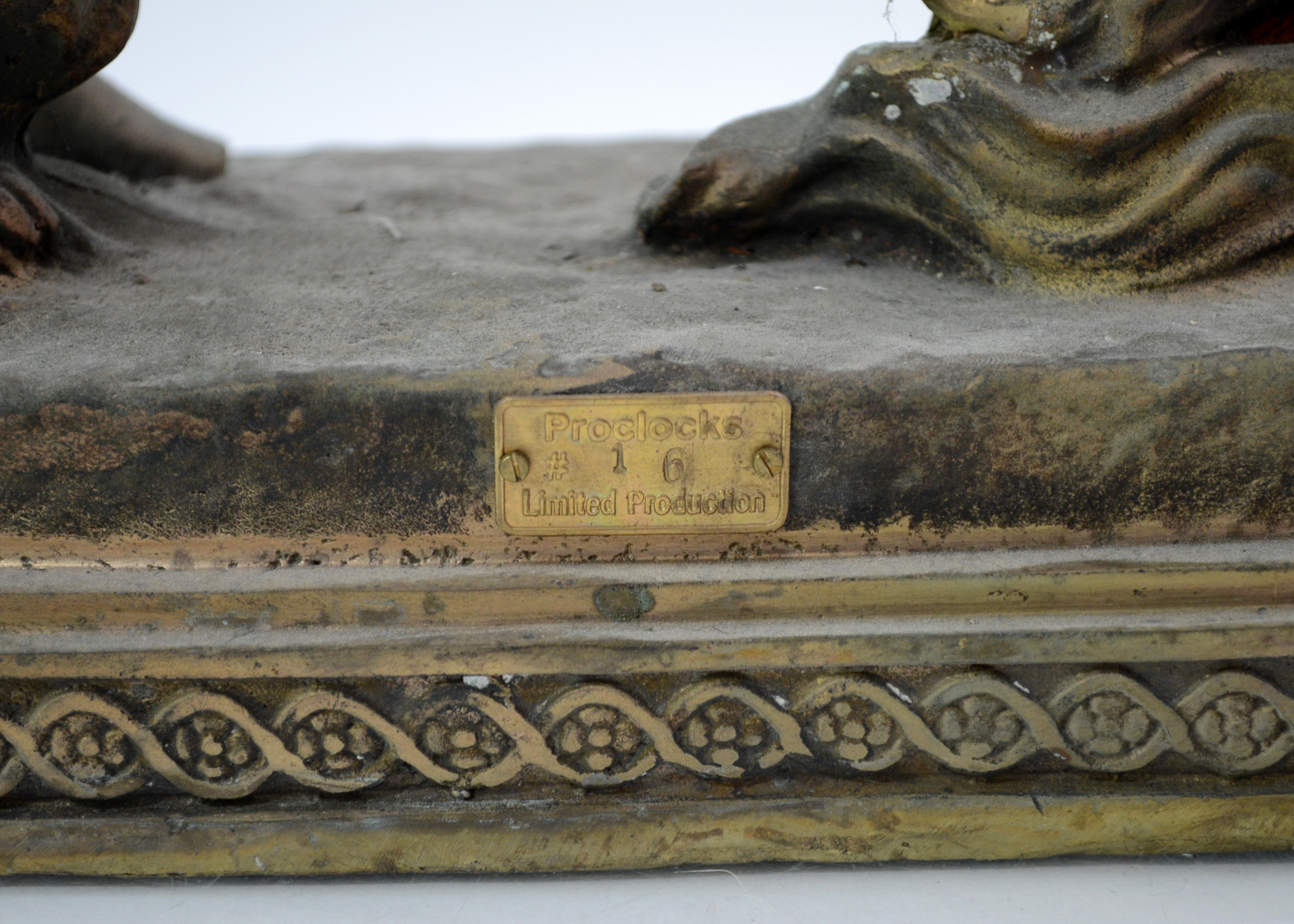 Double Swing Arm Clock Featuring Two Women