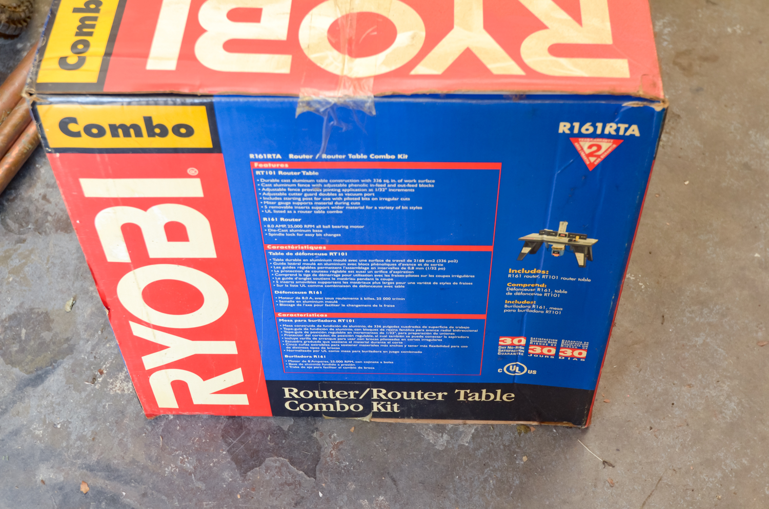Ryobi R161 Router/Table Combo Kit