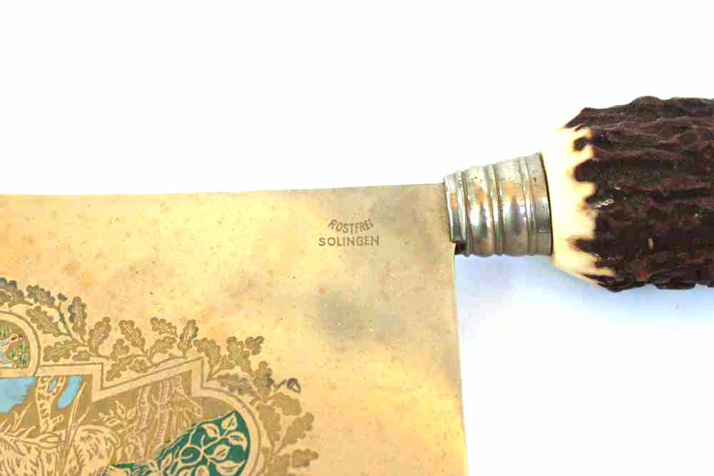 Vintage Rostfrei Solingen German Stag Horn Carving Set